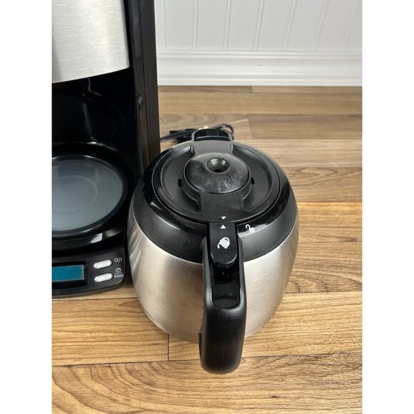 Krups Coffee Maker Stainless Programmable Drip Machine Thermal Carafe FMF5 10CUP - Picture 7 of 14